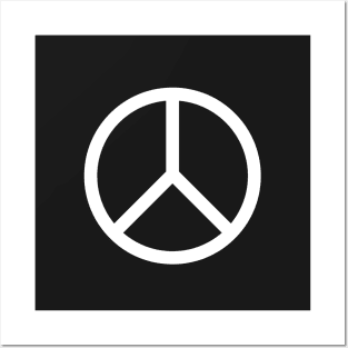 Peace Sign - Black White Posters and Art